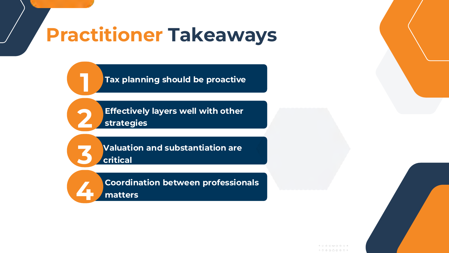 Practitioner Takeaways