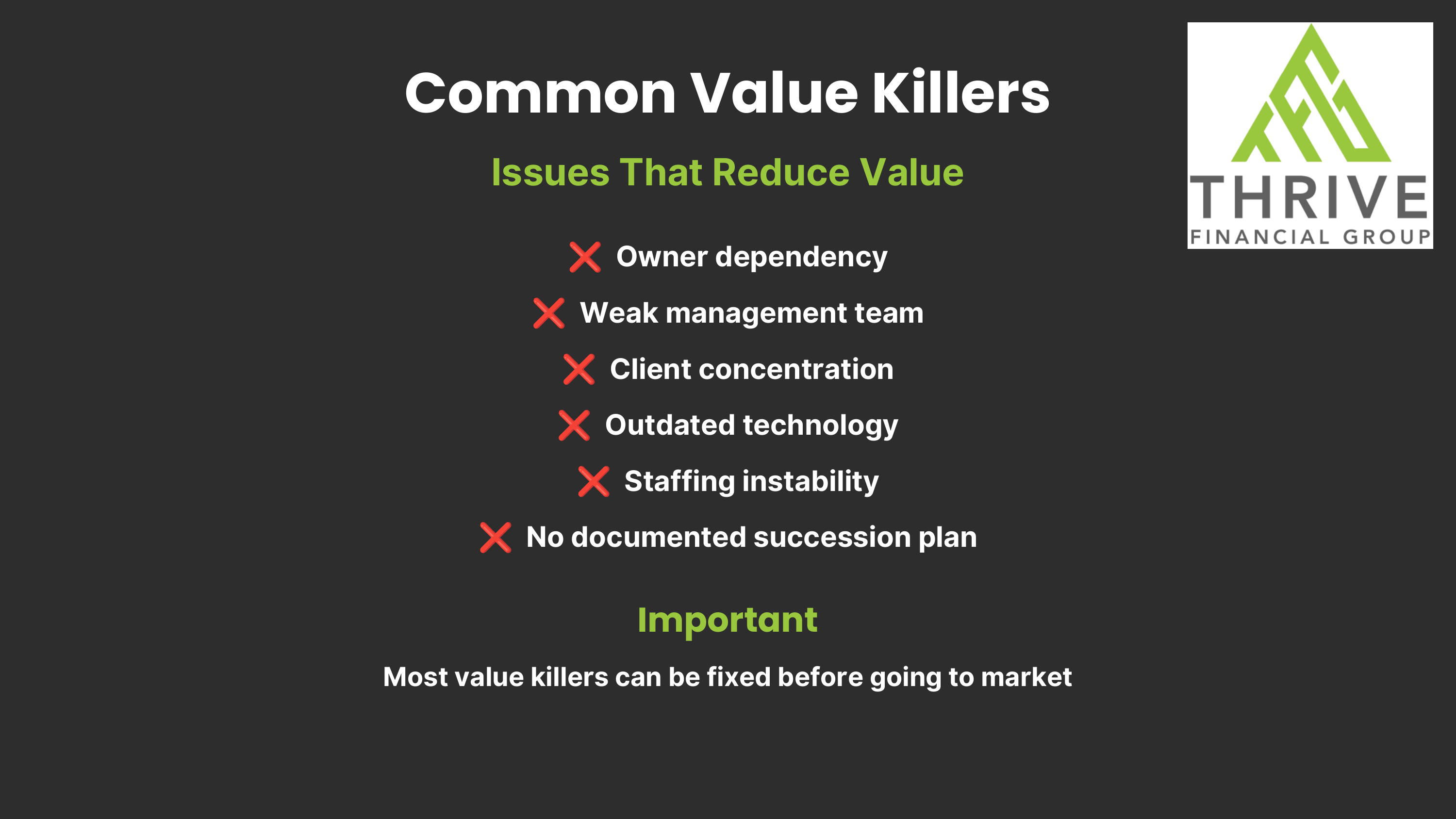 Common Value Killers